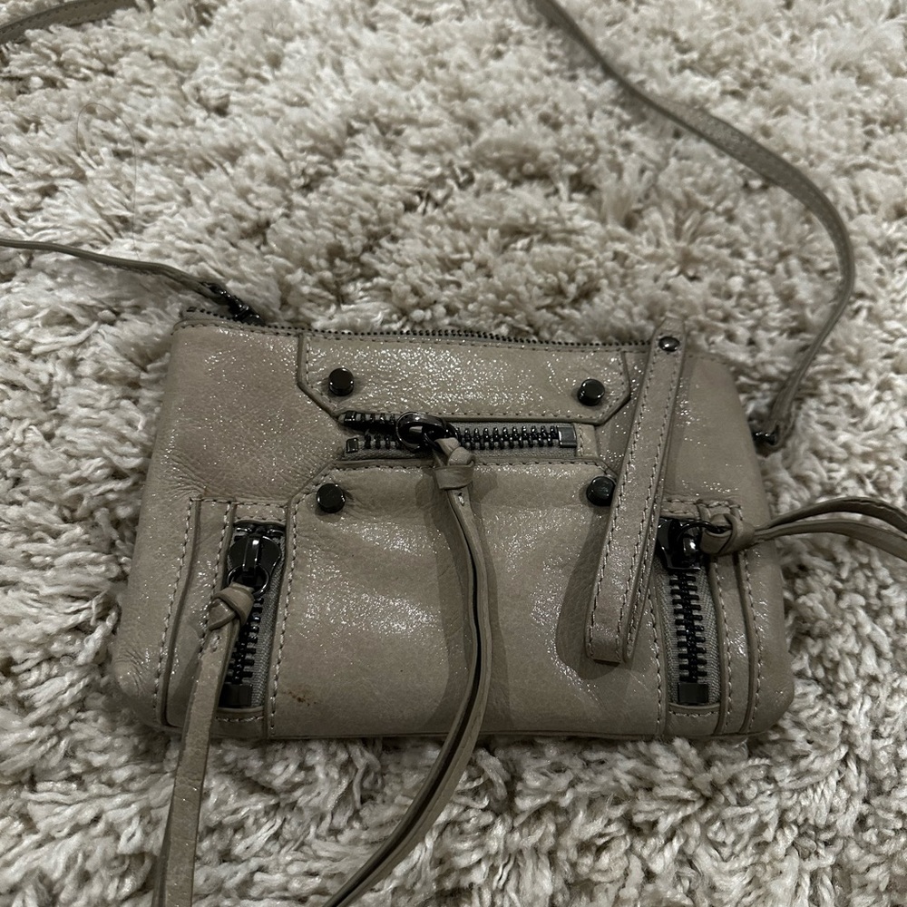 Botkier Crossbody Mini Bag Purse Grey Beige Greige
